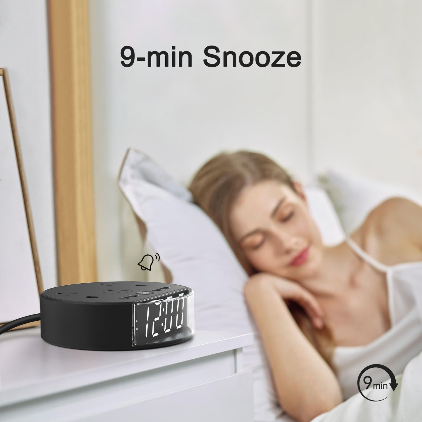 Alarm Clock with USB Charger and Outlets