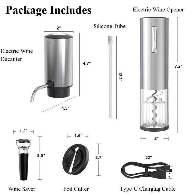 Electric Wine Decanter and Electric Wine Opener - Recharageable