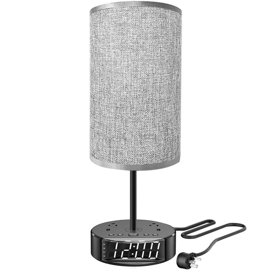 Alarm Clock with Lamp, USB Charger and Outlets